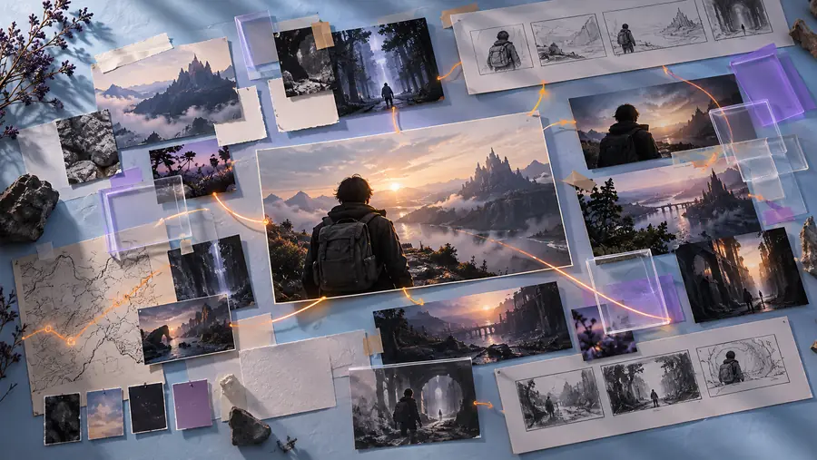 Early visual concept for a video introduction