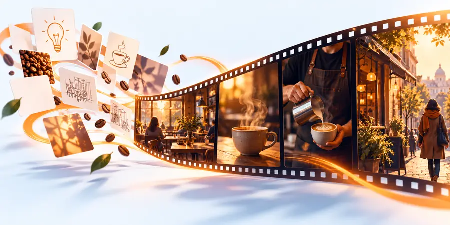 Generated video preview showing a composed visual sequence