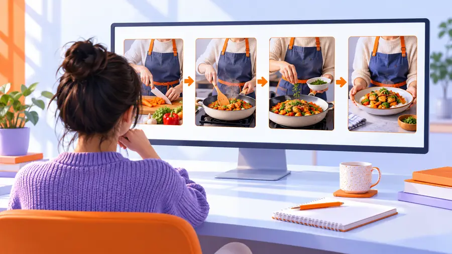 More organized video creation preview with a clearer visual hierarchy